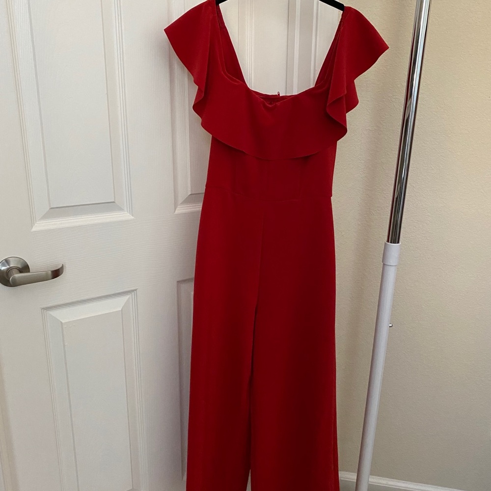 H&M red jumpsuit